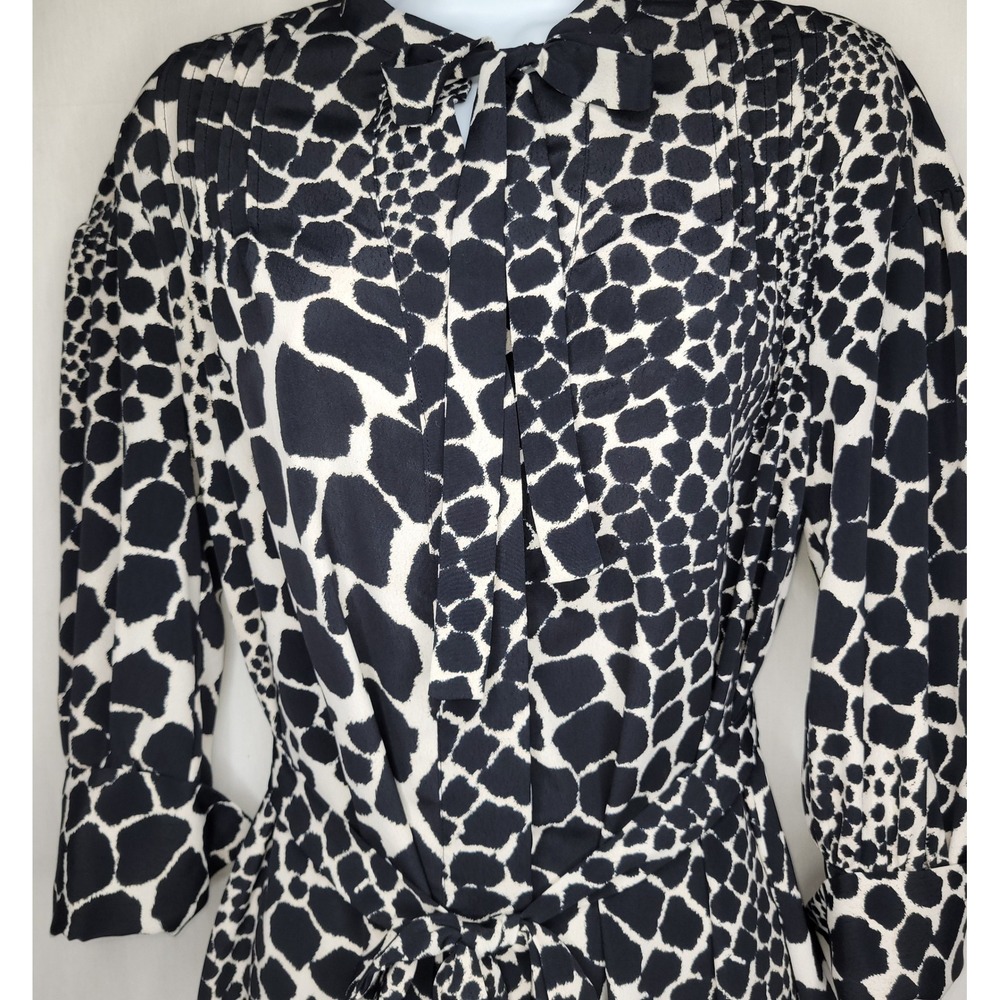 Topshop Black/White Giraffe Print Mini Shirt Dress - Picture 3 of 7